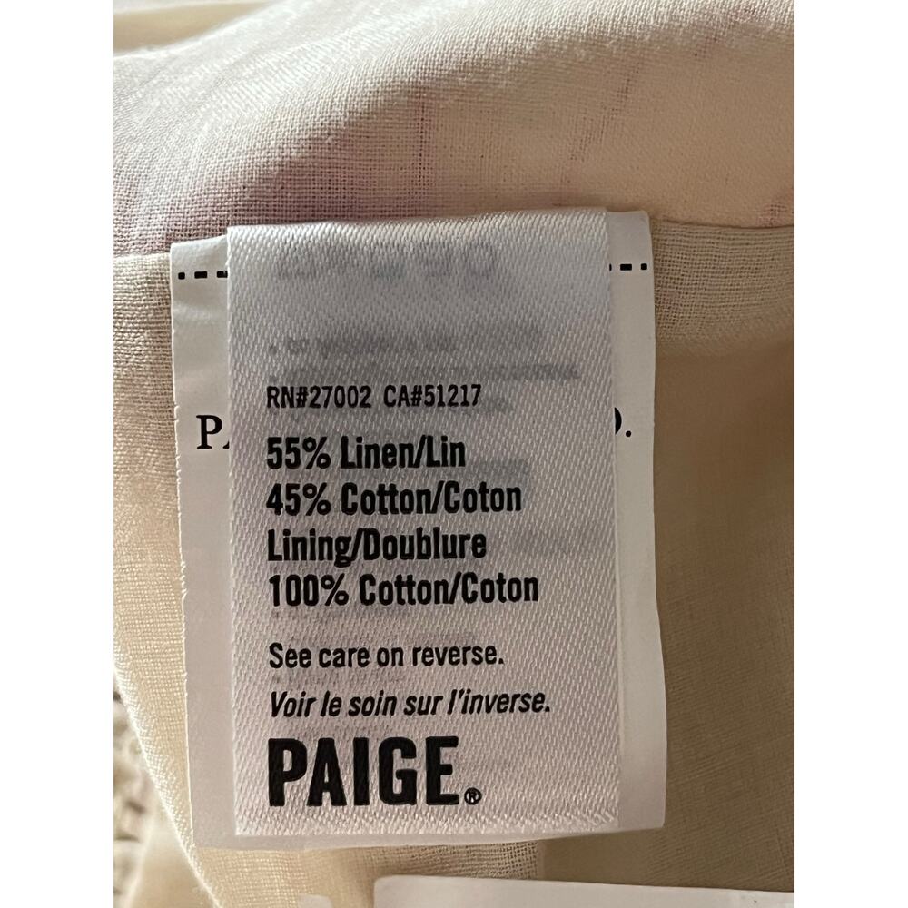 Paige Jumpsuit Akari Floral straight sleeveless linen blend size 10 MISSING BELT - Picture 7 of 8